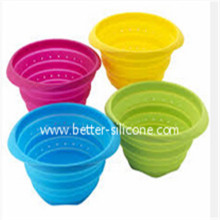 Promotion Collapsible Plastic Silicon Cullender